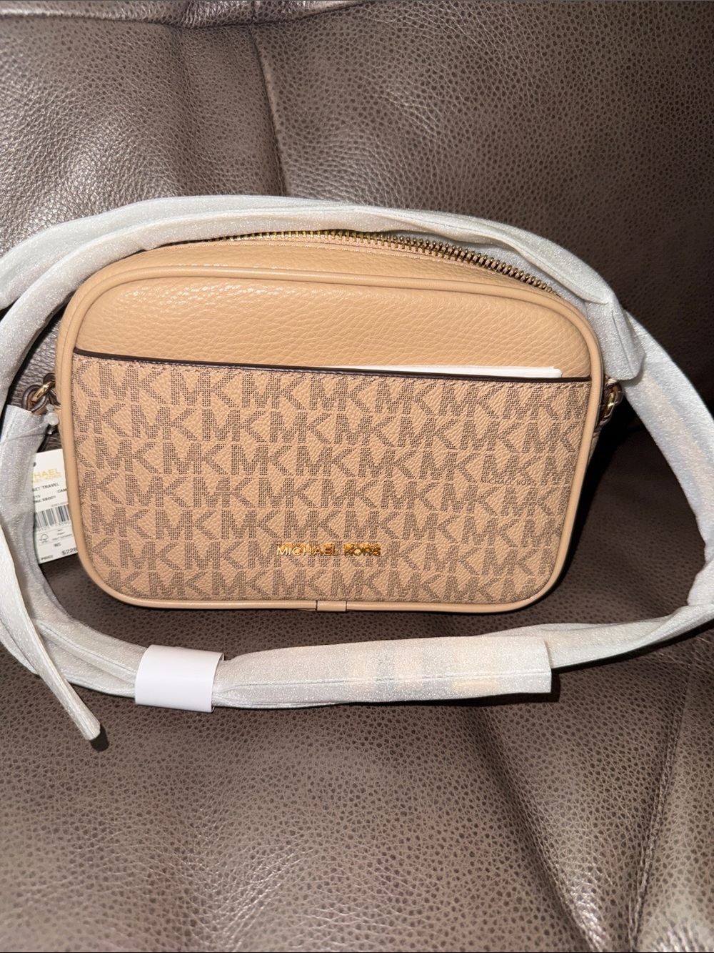 Michael Kors Jet Set Small Signature Logo Camera Crossbody Bag